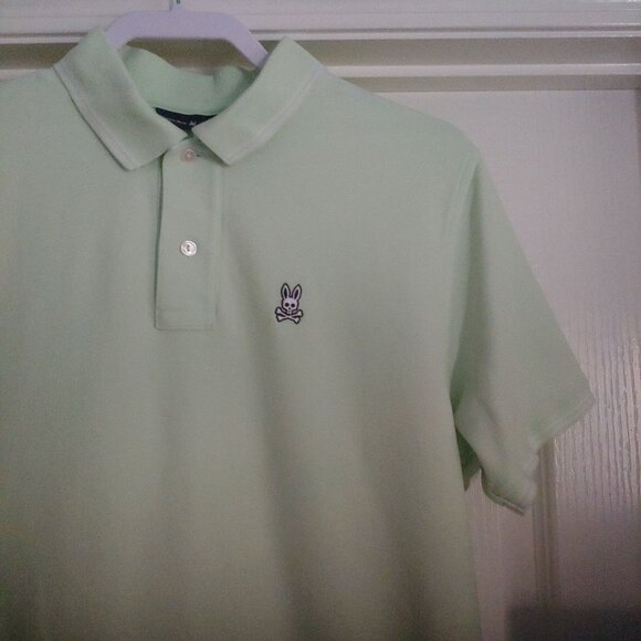 Hell Bunny Light Green Polo Shirt Streetwear Alternative Mens Short S - Picture 4 of 9